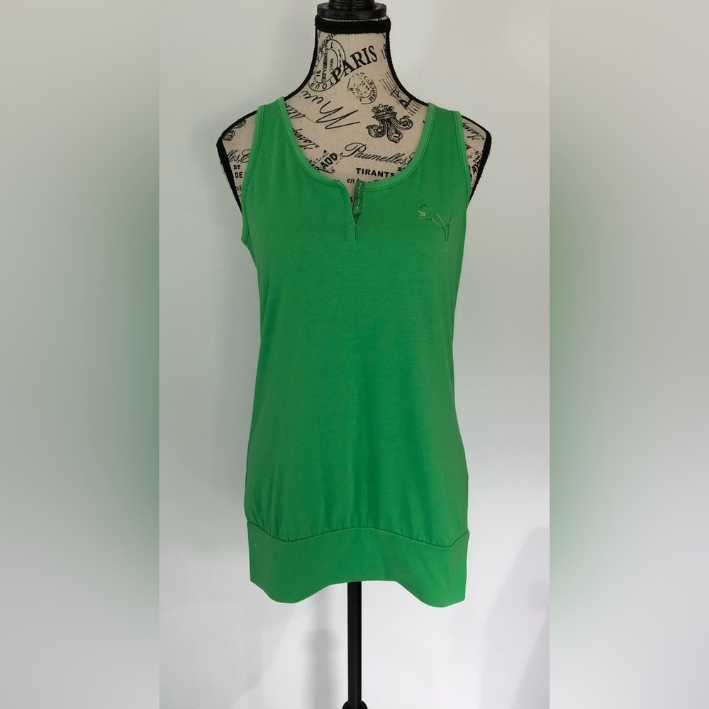 Puma Sport Lifestyle Women's Green Sleeveless Tank Top Size Large
